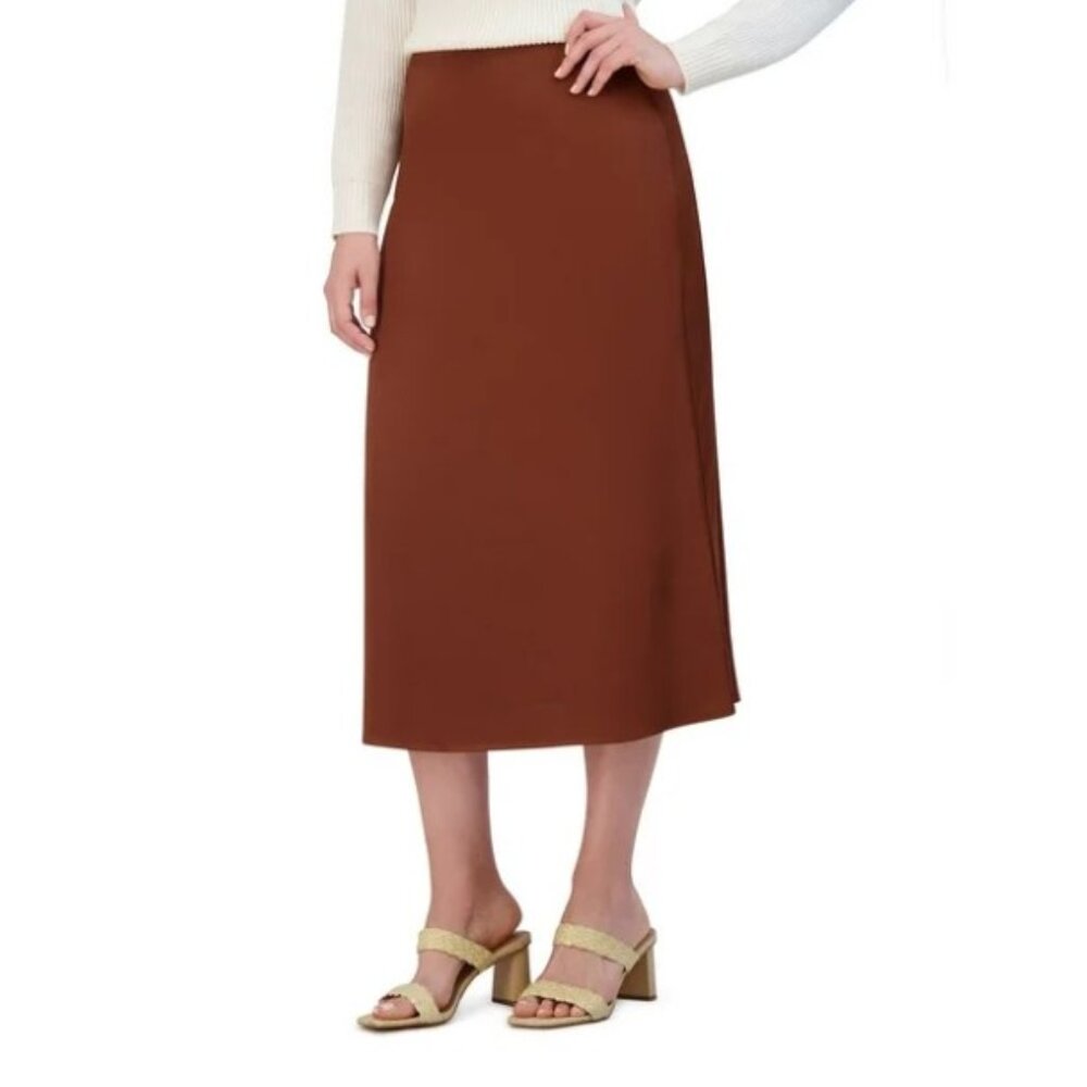 French Connection Brown Satin Skirt